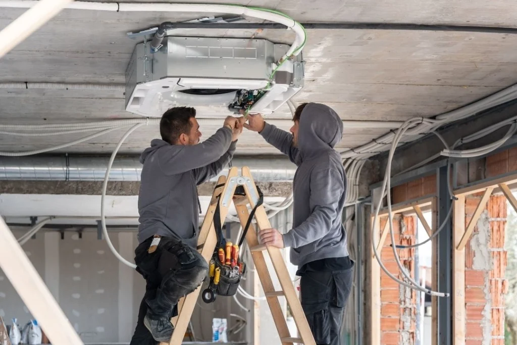 installation of air conditioning unit